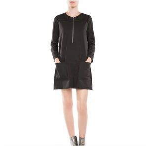 Maje Rosita Zip Detail Trapeze Dress
